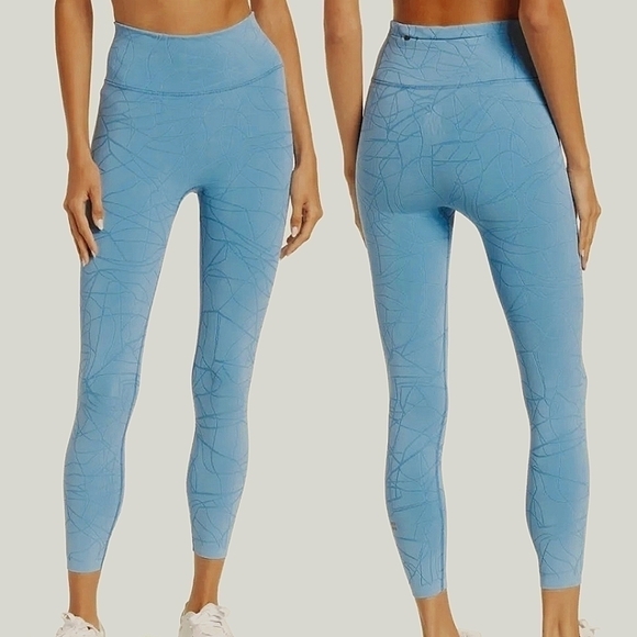 Sweaty Betty Motion Jacquard 7/8 Leggings Regatta Blue Size Small - Picture 1 of 5